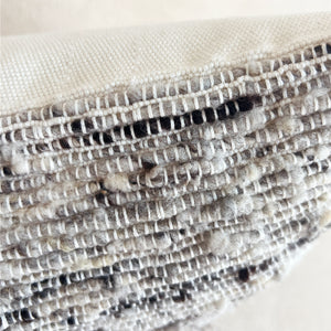 Grey Heavy-Knit Wool Pillow
