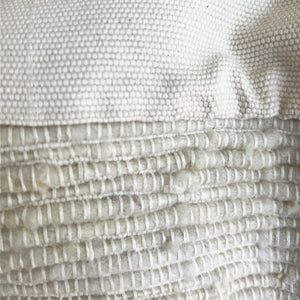 Ivory Heavy-Knit Wool Pillow