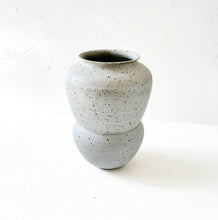 Load image into Gallery viewer, Large Segmented Vase in Speckled Gray