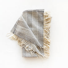 Load image into Gallery viewer, Lambswool Throw in Stripe Graphite