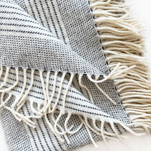 Load image into Gallery viewer, Lambswool Throw in Stripe Graphite