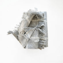 Load image into Gallery viewer, Patterned Merino Throw in Windowpane Fog