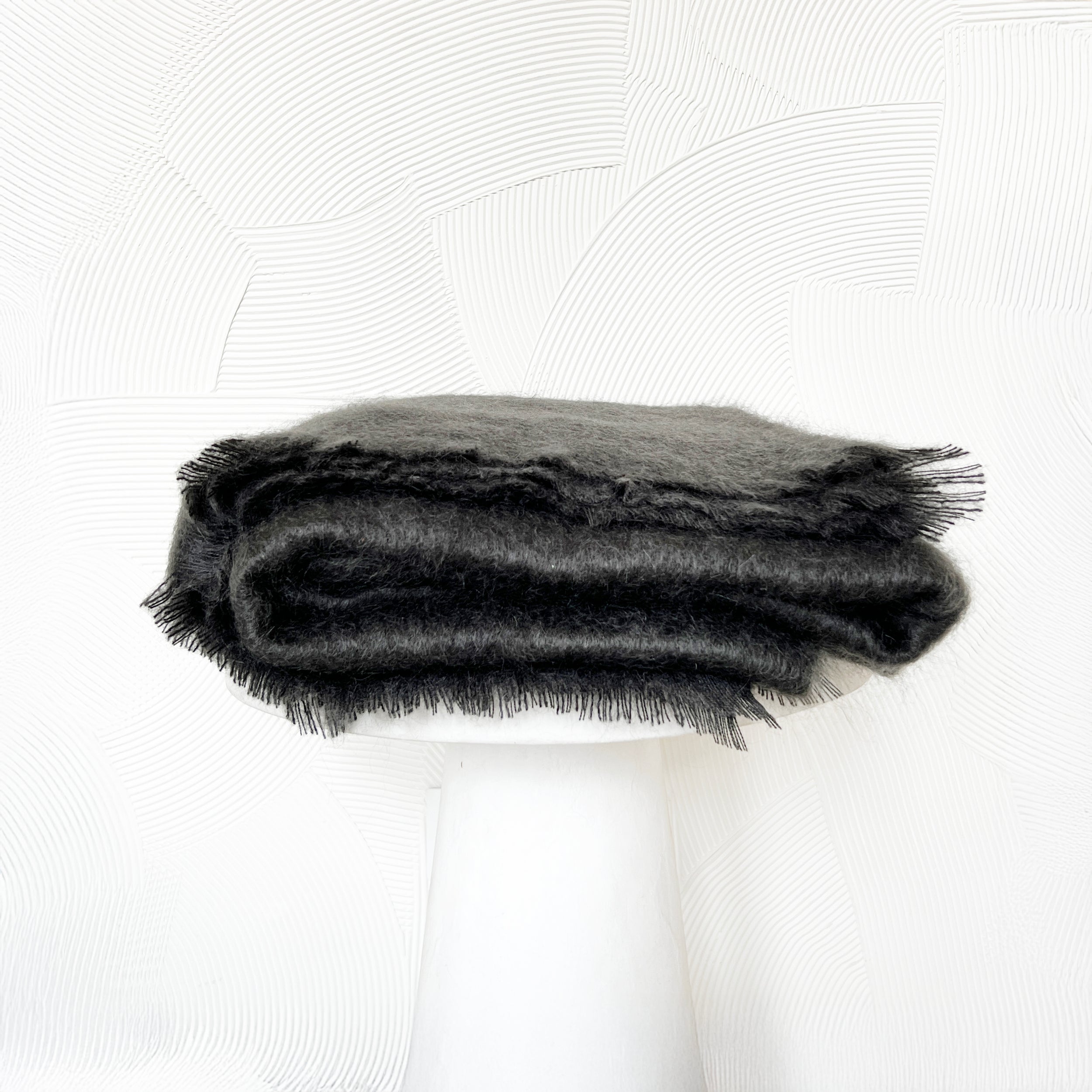 Mohair Throw in Bark