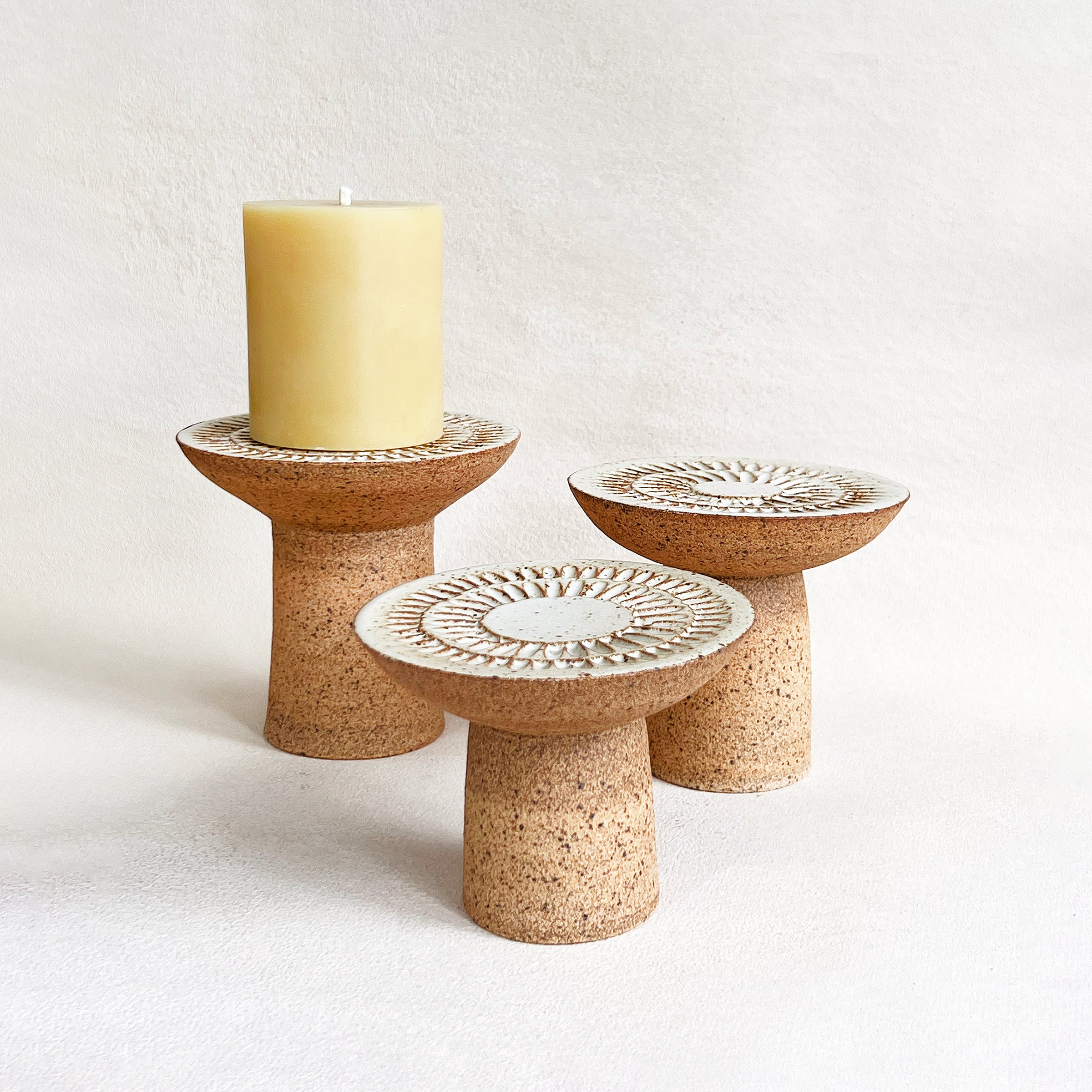 Chrysanthemum Pillar Candle Holder