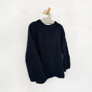 Luca Alpaca Sweater in Black