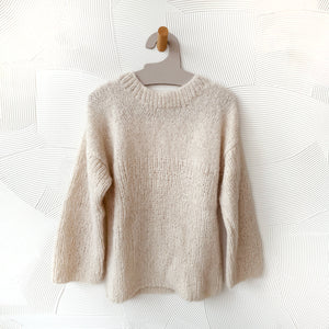 Luca Alpaca Sweater in Ivory