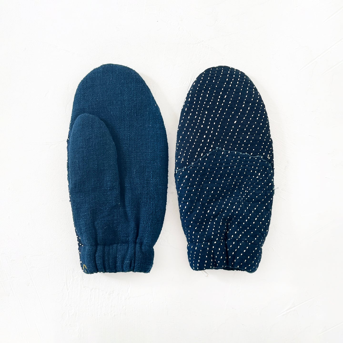Kantha Mittens in Indigo