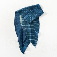Load image into Gallery viewer, Indigo Polka Dot &amp; Stripe Bandana