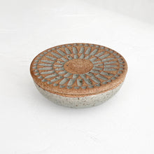 Load image into Gallery viewer, Chrysanthemum Lidded Vessel in Glacier