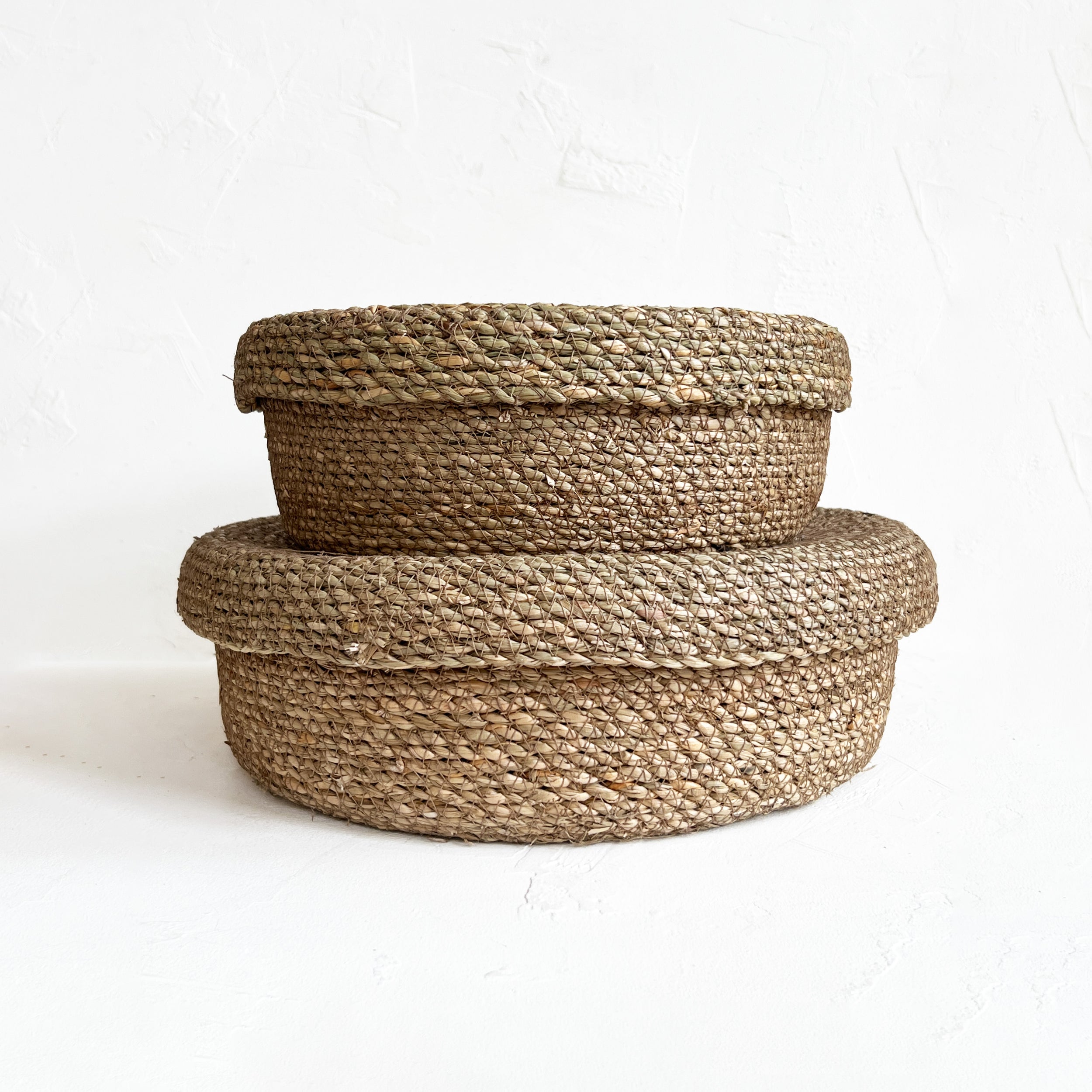 Round Seagrass Basket with Lid