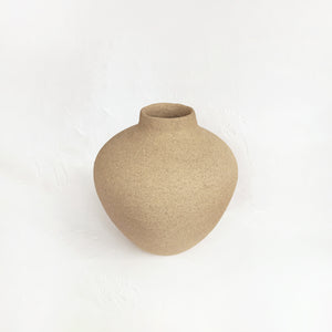 Round Gathered Earth Vase