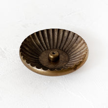 Load image into Gallery viewer, Chrysanthemum Incense Holder in Golden Brown