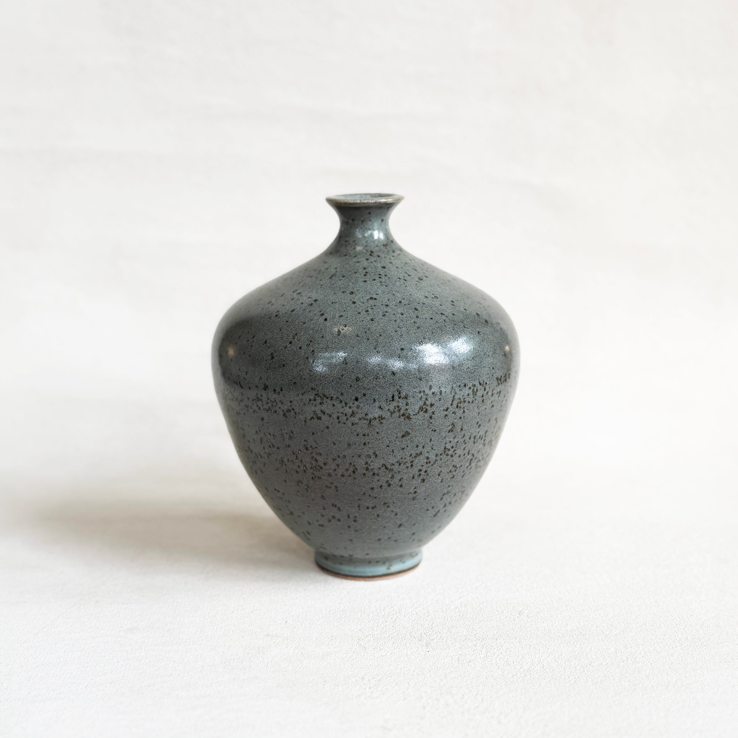 Narrow Neck Vase in Slate Blue