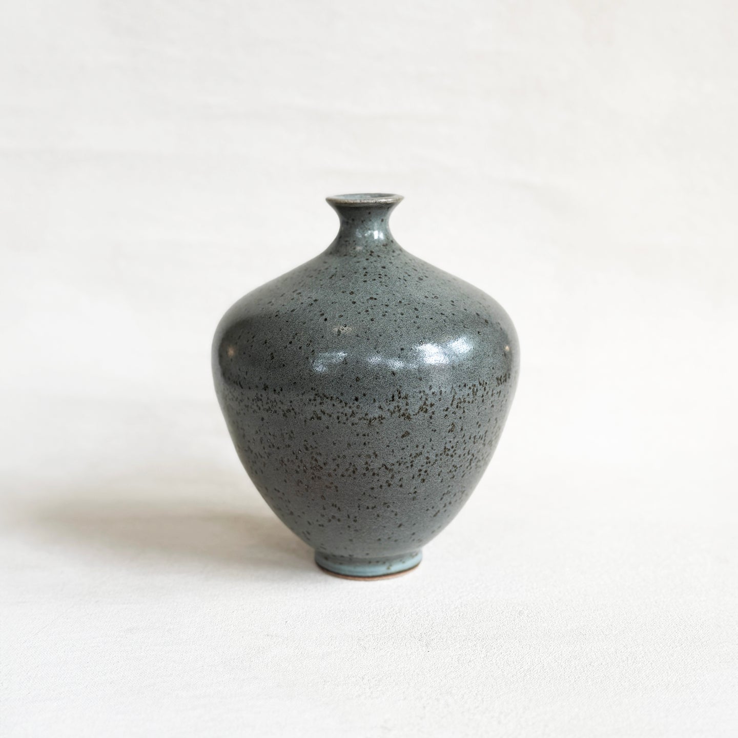 Narrow Neck Vase in Slate Blue