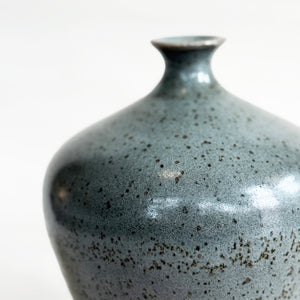 Narrow Neck Vase in Slate Blue