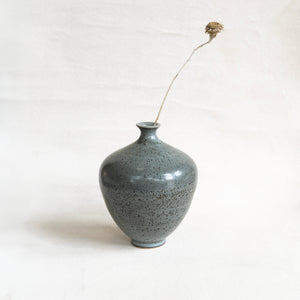Narrow Neck Vase in Slate Blue