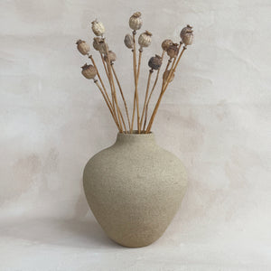 Round Gathered Earth Vase