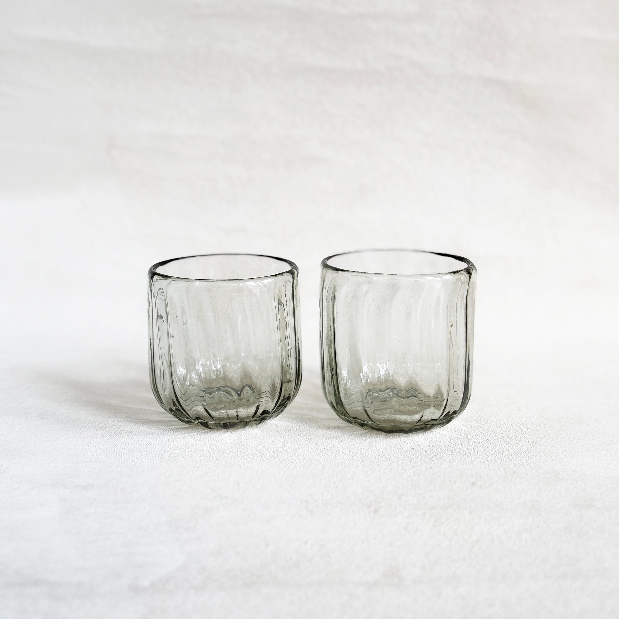 Handblown Rounded Fluted Tumbler