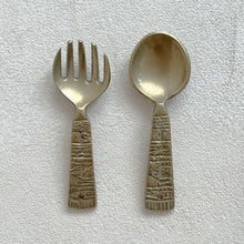 Load image into Gallery viewer, Vintage Brass Fork &amp; Spoon