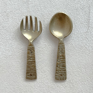 Vintage Brass Fork & Spoon