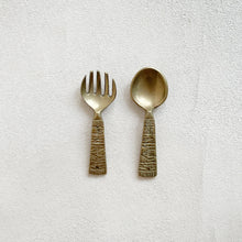 Load image into Gallery viewer, Vintage Brass Fork &amp; Spoon