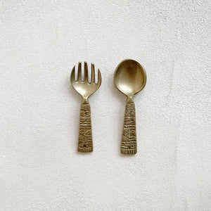 Vintage Brass Fork & Spoon