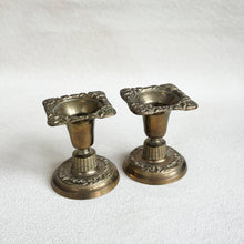 Load image into Gallery viewer, Vintage Brass Candle Stick Holders