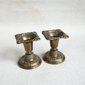 Vintage Brass Candle Stick Holders
