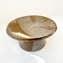 Load image into Gallery viewer, Pedestal Bowl in Olive &amp; Gray