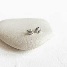 Load image into Gallery viewer, Inward Stud Earrings in Silver