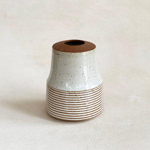Narrow Neck Vase in White