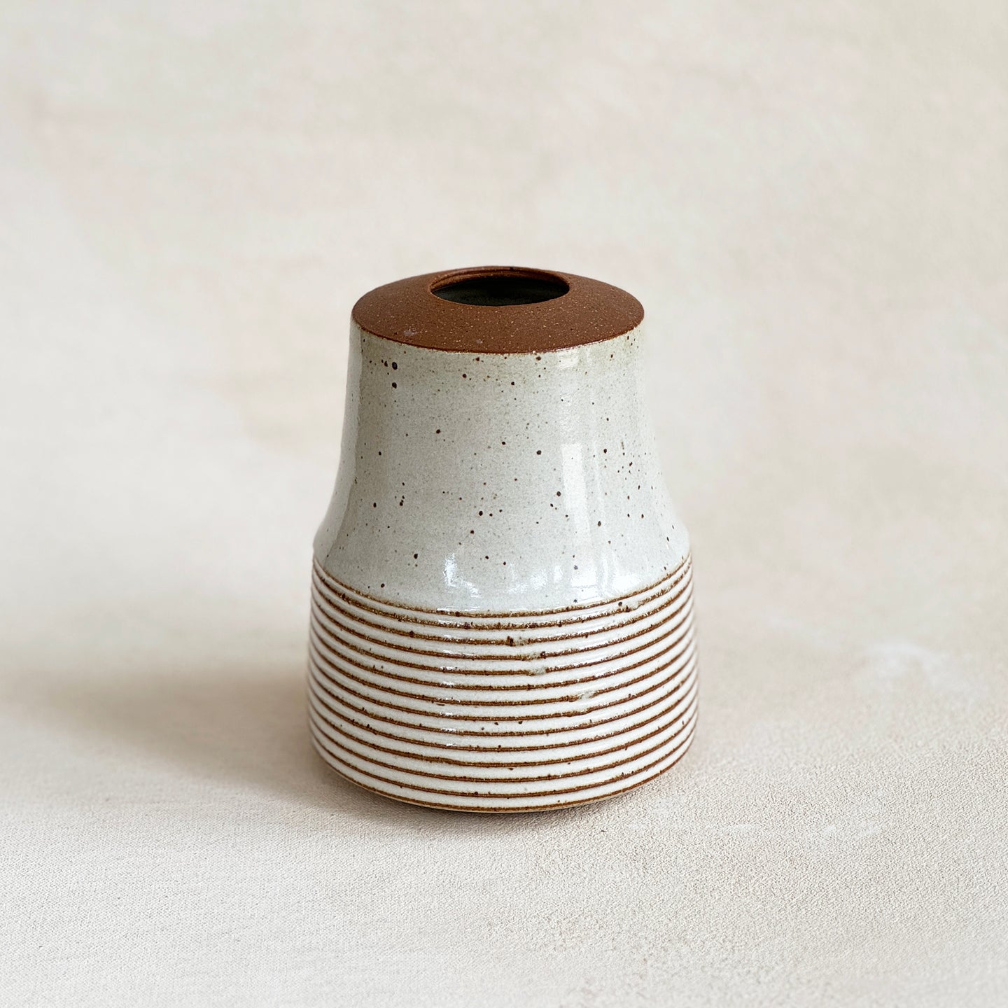 Narrow Neck Vase in White