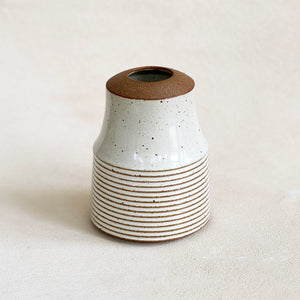 Narrow Neck Vase in White