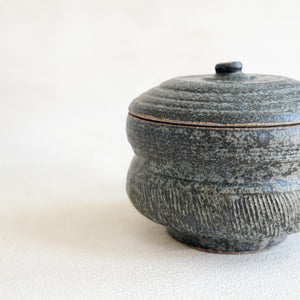 Mitsuko Lidded Vessel in Midnight Blue