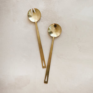 Long Brass Serving Spoon