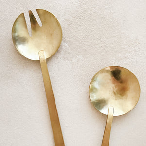 Long Brass Serving Fork