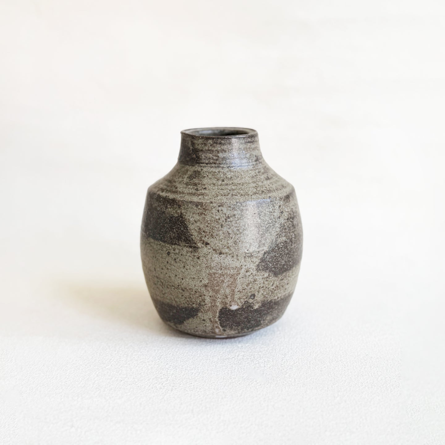 Mitsuko Narrow Neck Vase in Grey and Brown