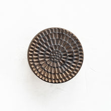 Load image into Gallery viewer, Chamomile Carved Lidded Vessel in Vintage Bronze