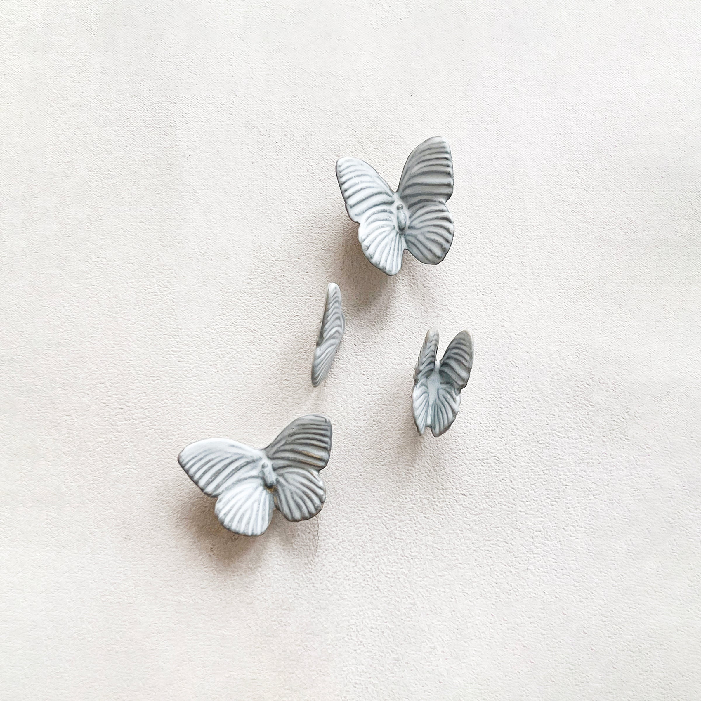 Ceramic Butterfly in Washed White