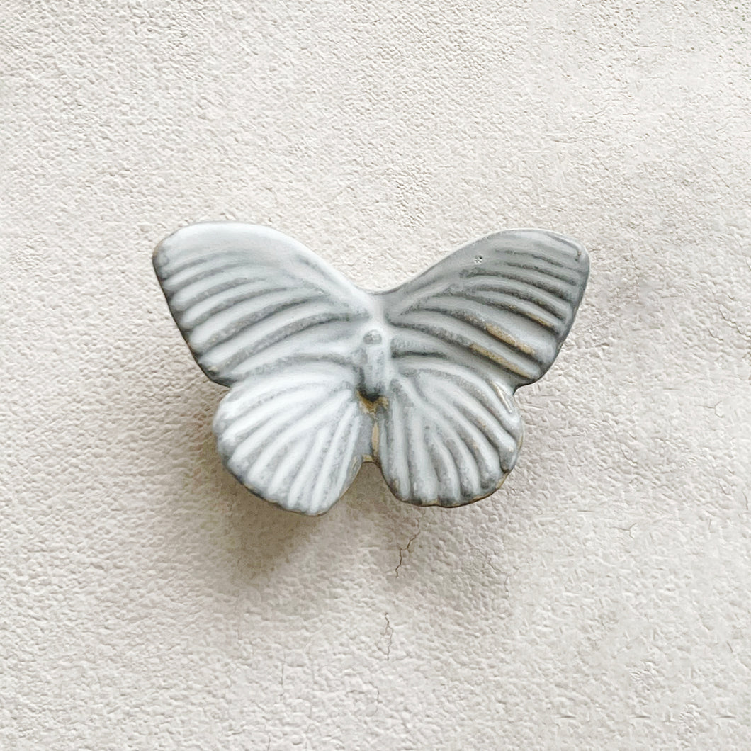 Ceramic Butterfly in Washed White