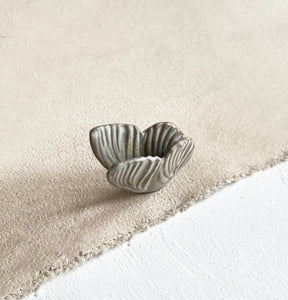 Ceramic Butterfly in Sand White
