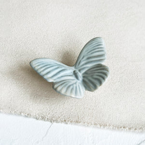 Ceramic Butterfly in Matte White