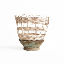 Load image into Gallery viewer, Ceramic and Woven Basket XIV