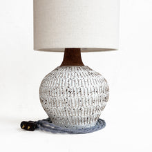 Load image into Gallery viewer, Medium Carved Lamp in Quail