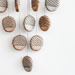 Woven Stoneware "Rock" Wall Hanging