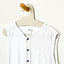Load image into Gallery viewer, Embroidered Collarless Shirt Dress
