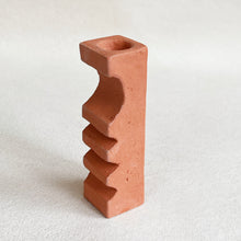 Load image into Gallery viewer, Geometric Taper Candle Holder in Terracotta