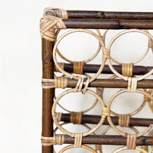 Load image into Gallery viewer, Vintage Two-Tone Rattan Wine Rack