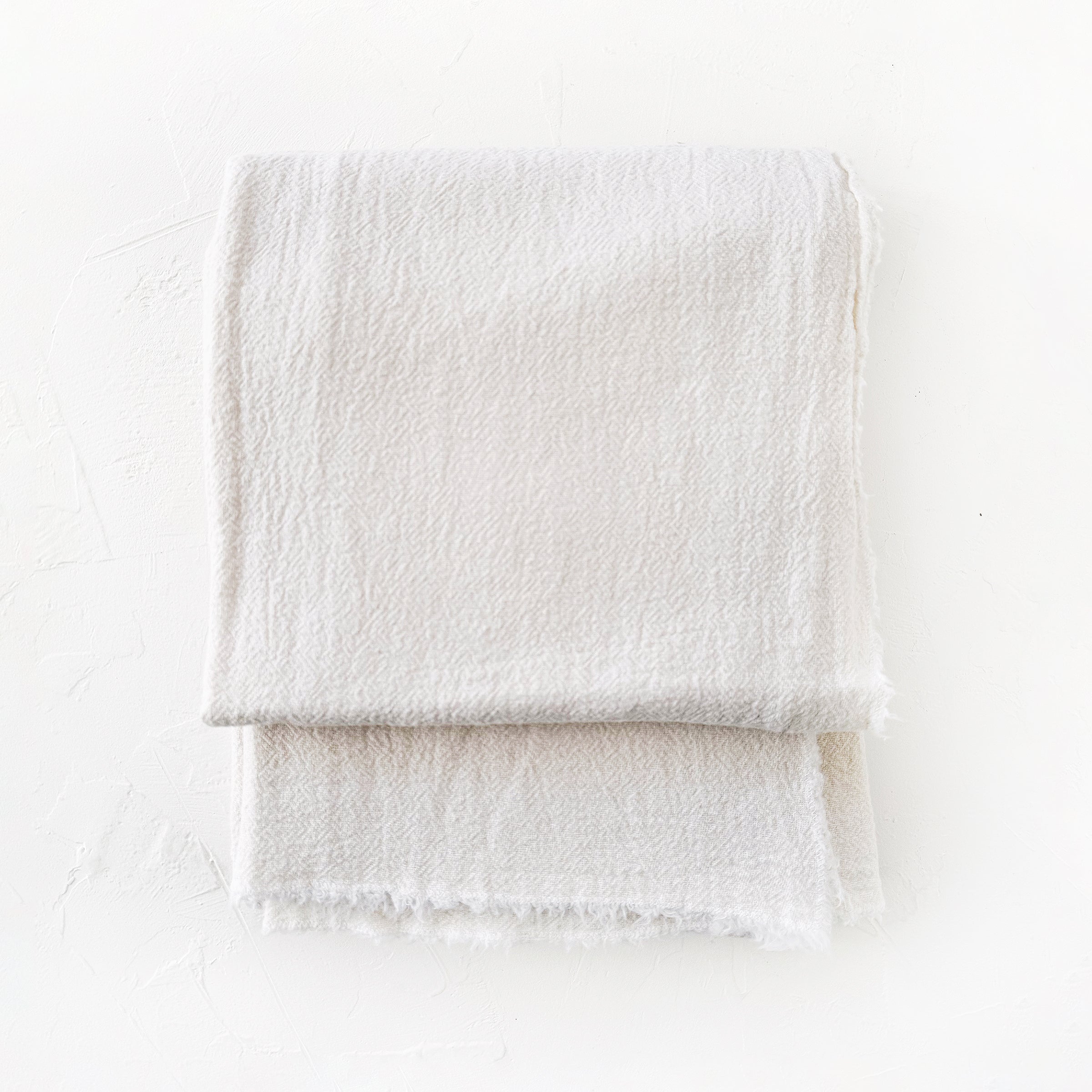 Raw Linen Tablecloth in Chalk