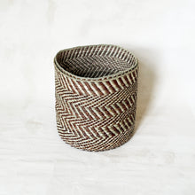 Load image into Gallery viewer, Brown &amp; Natural Maila Milulu Reed Basket